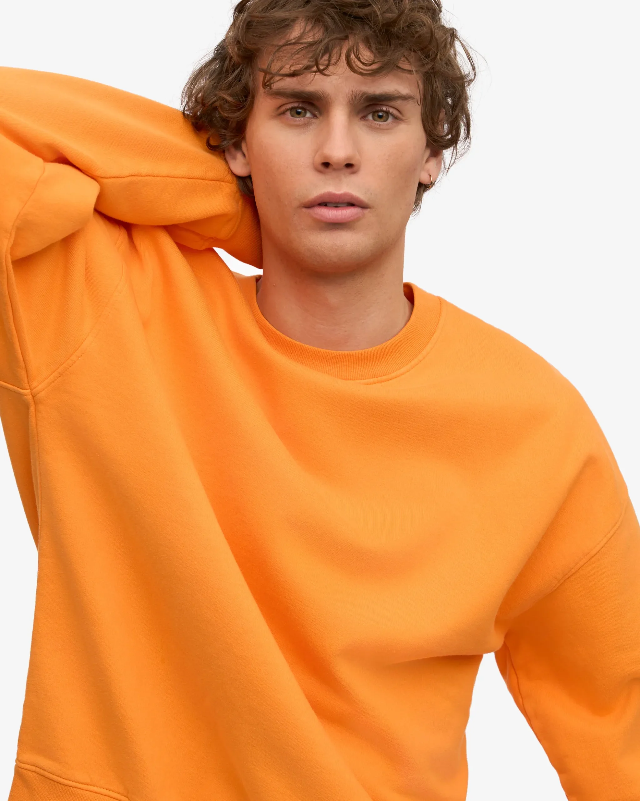 Organic Oversized Crew - Sunny Orange