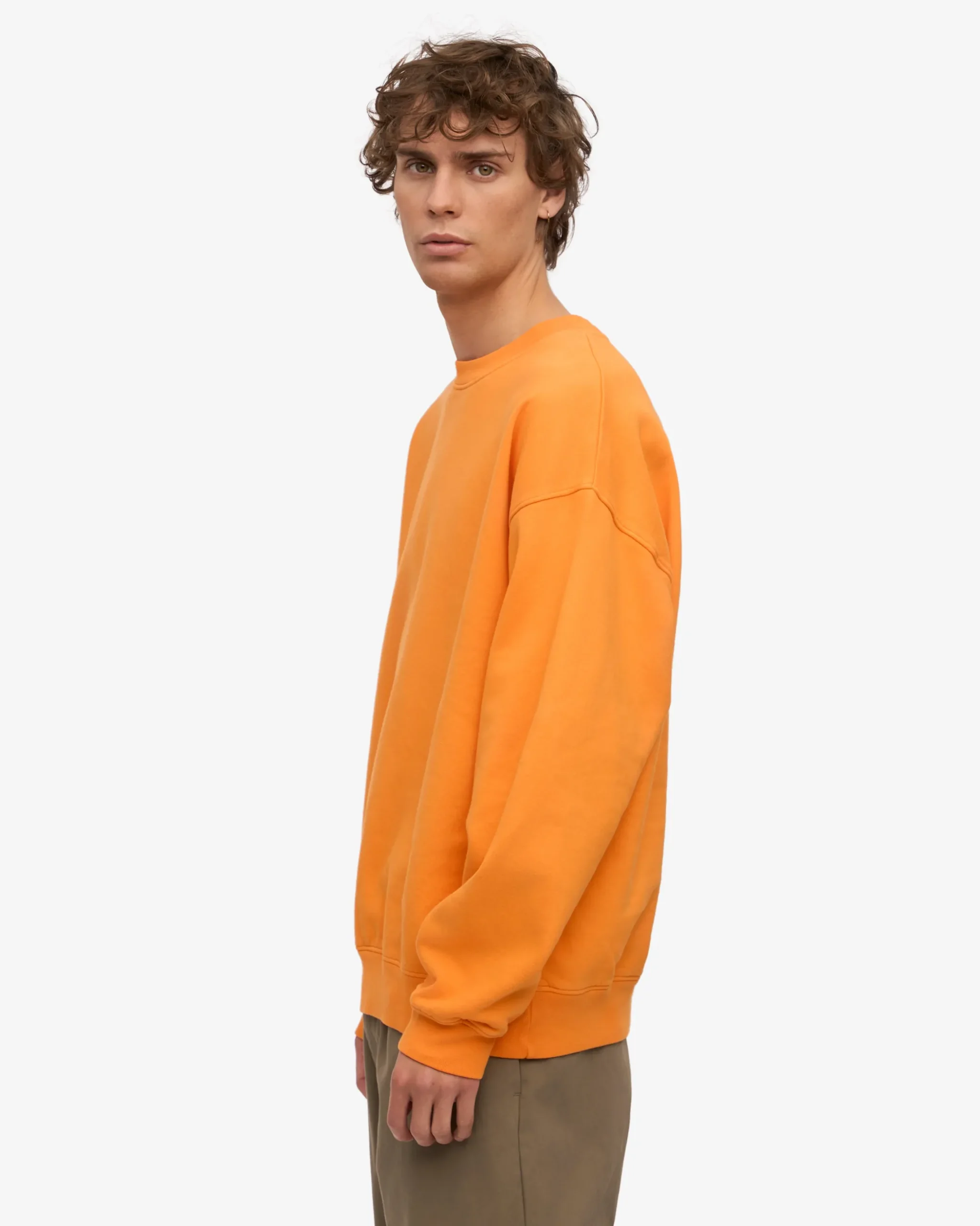Organic Oversized Crew - Sunny Orange