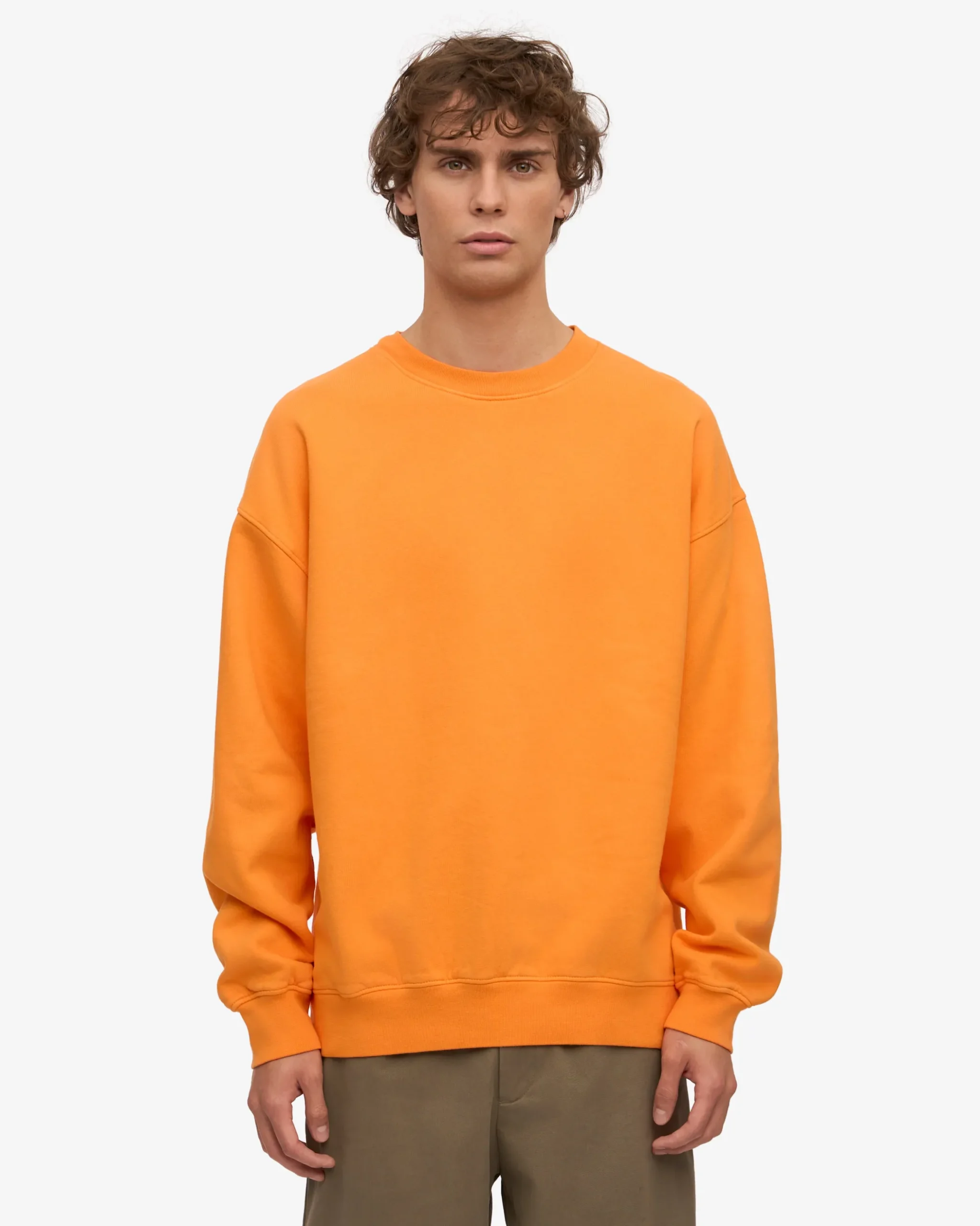 Organic Oversized Crew - Sunny Orange