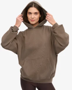 Organic Oversized Hood - Cedar Brown