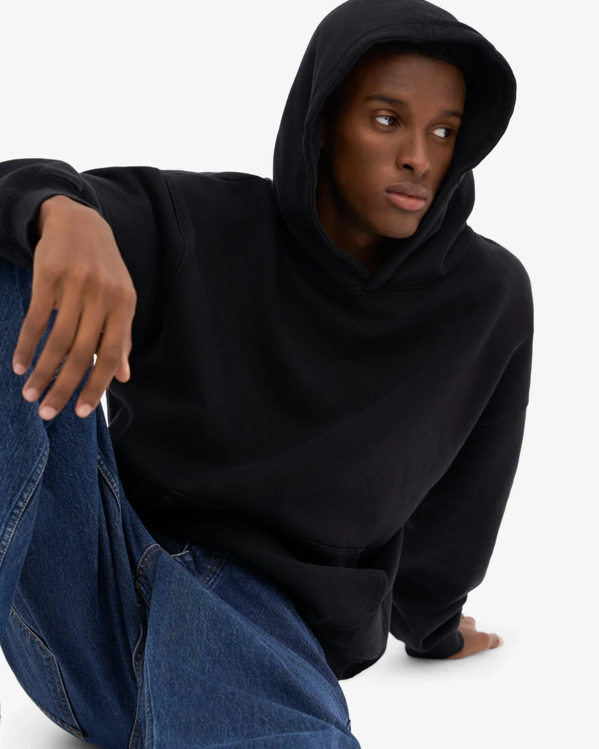 Organic Oversized Hood - Deep Black