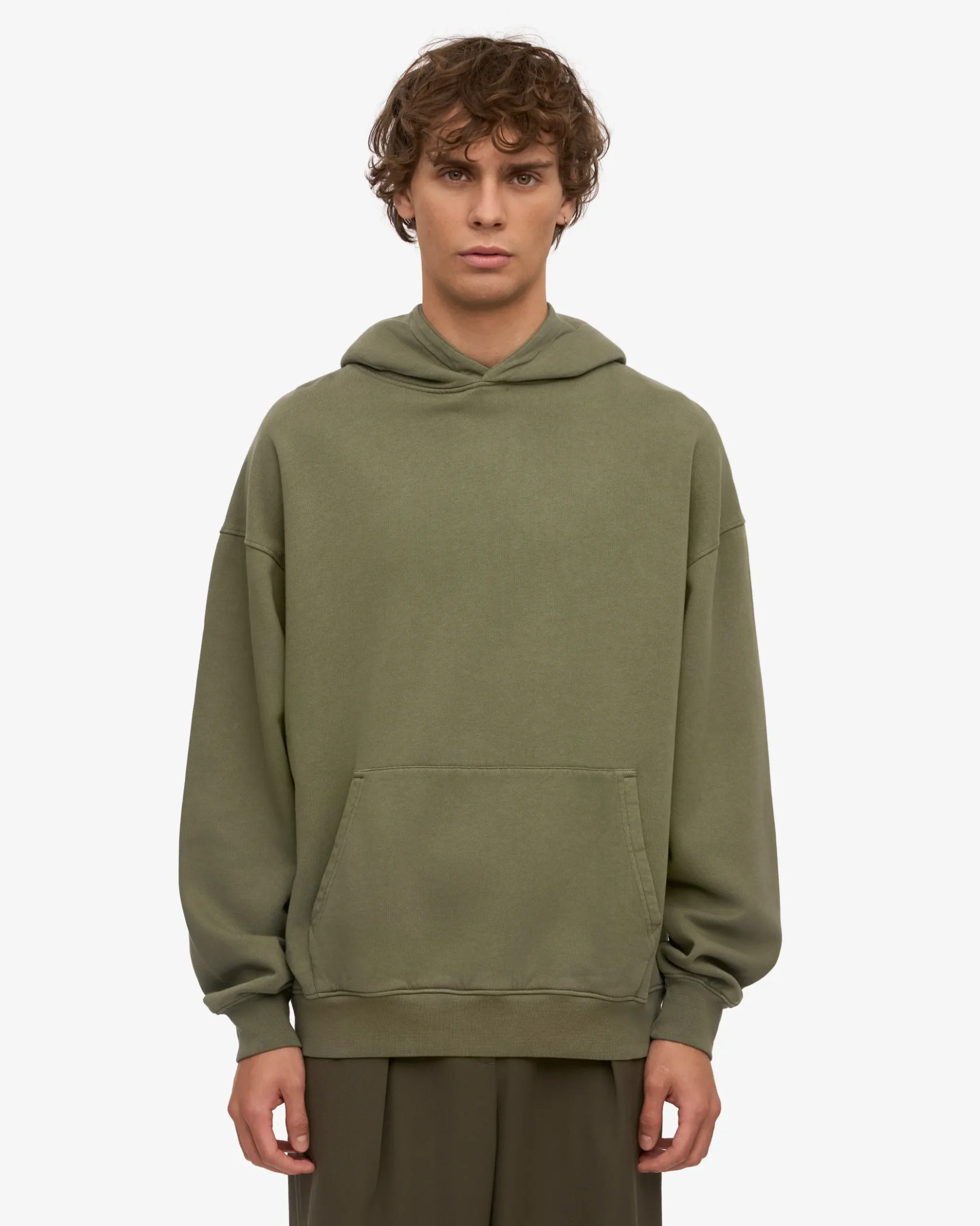 Organic Oversized Hood - Dusty Olive
