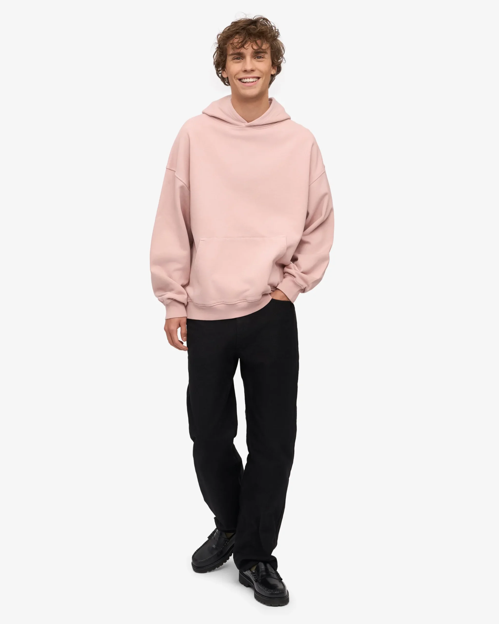 Organic Oversized Hood - Faded Pink