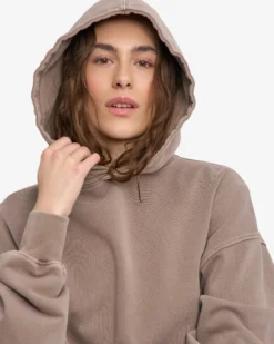 Organic Oversized Hood - Faded Khaki