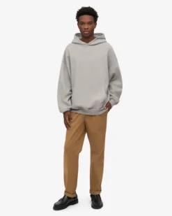 Organic Oversized Hood - Heather Grey