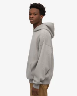 Organic Oversized Hood - Heather Grey