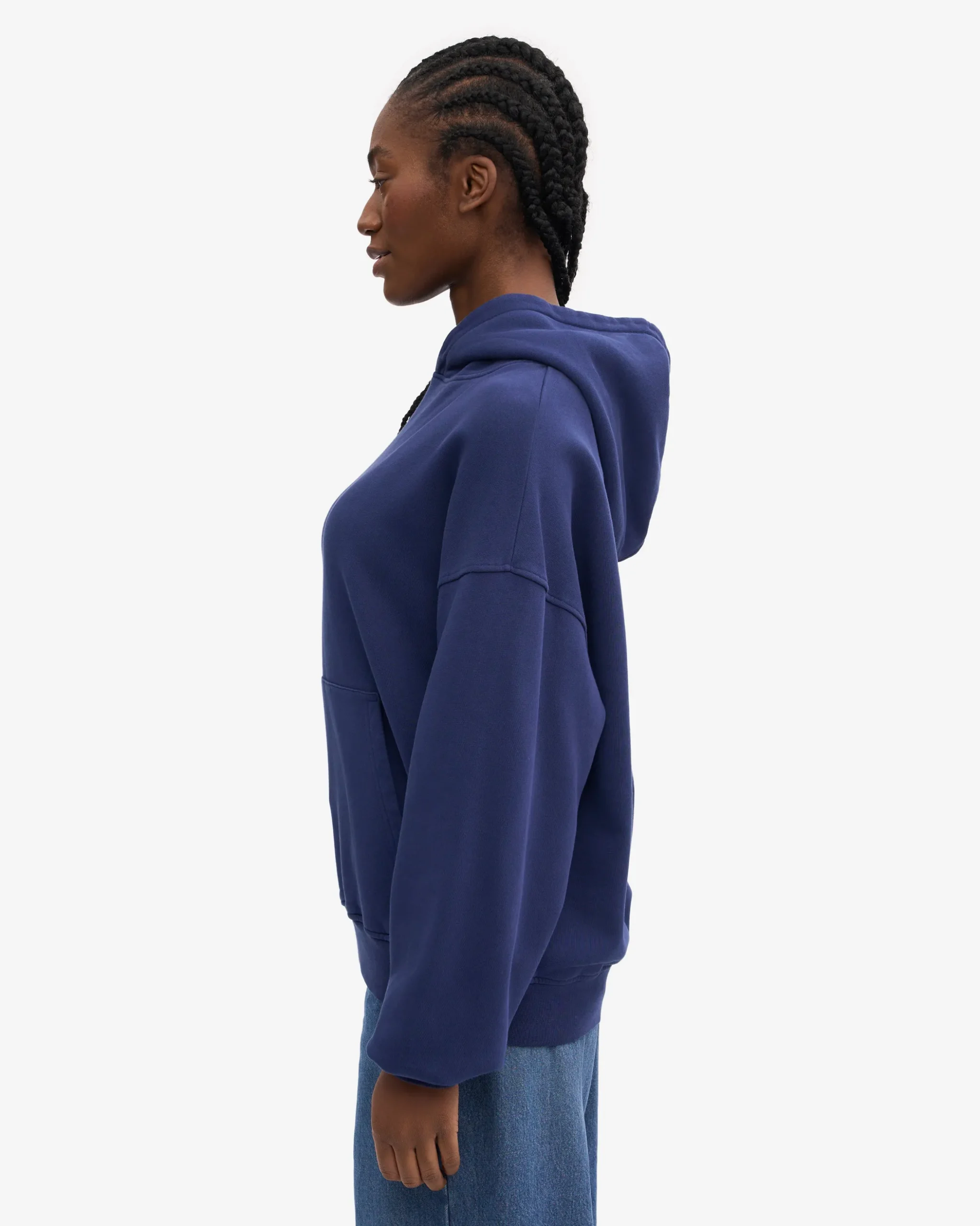 Organic Oversized Hood - Marine Blue
