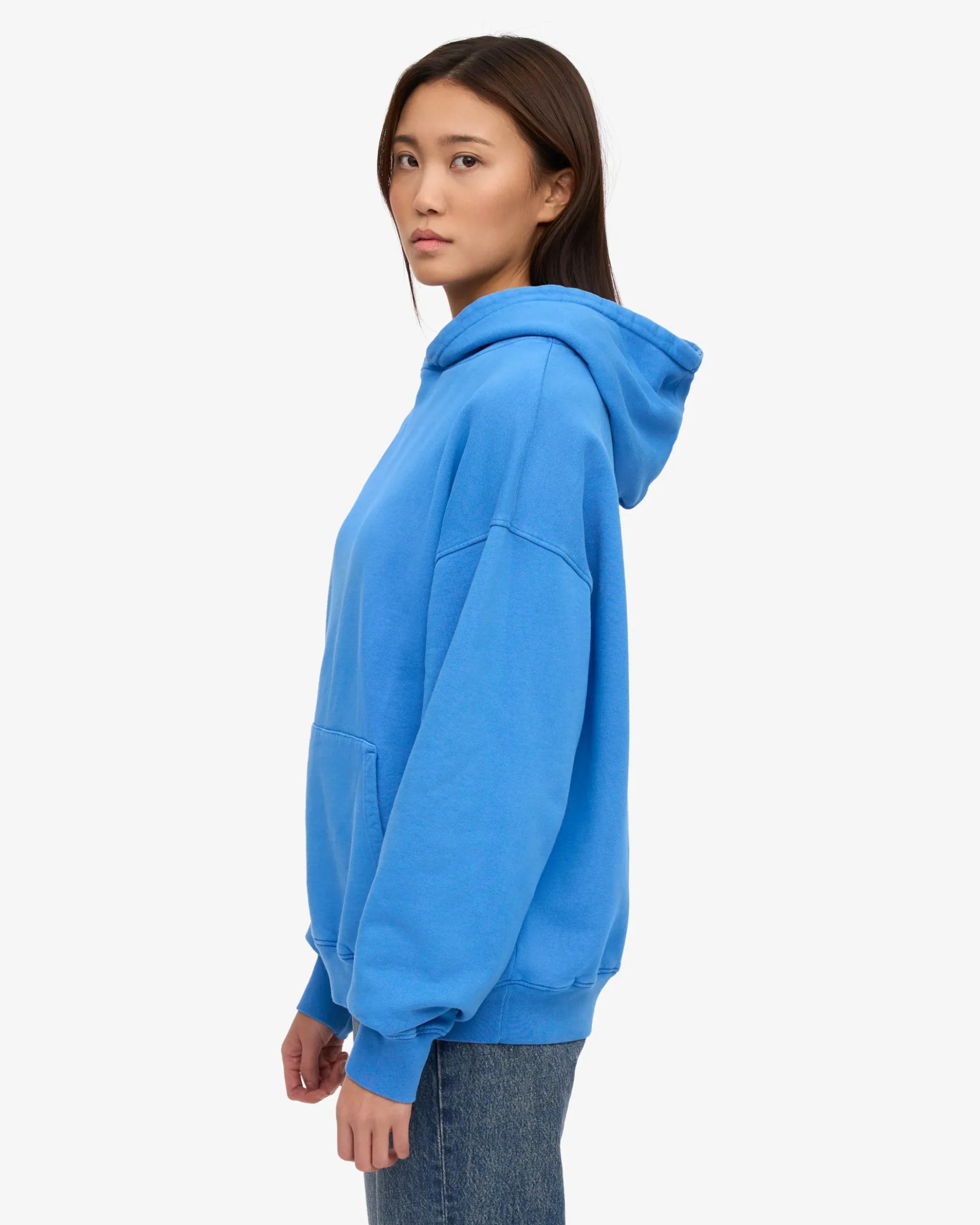 Organic Oversized Hood - Pacific Blue