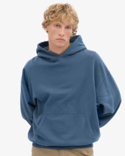 Organic Oversized Hood - Petrol Blue