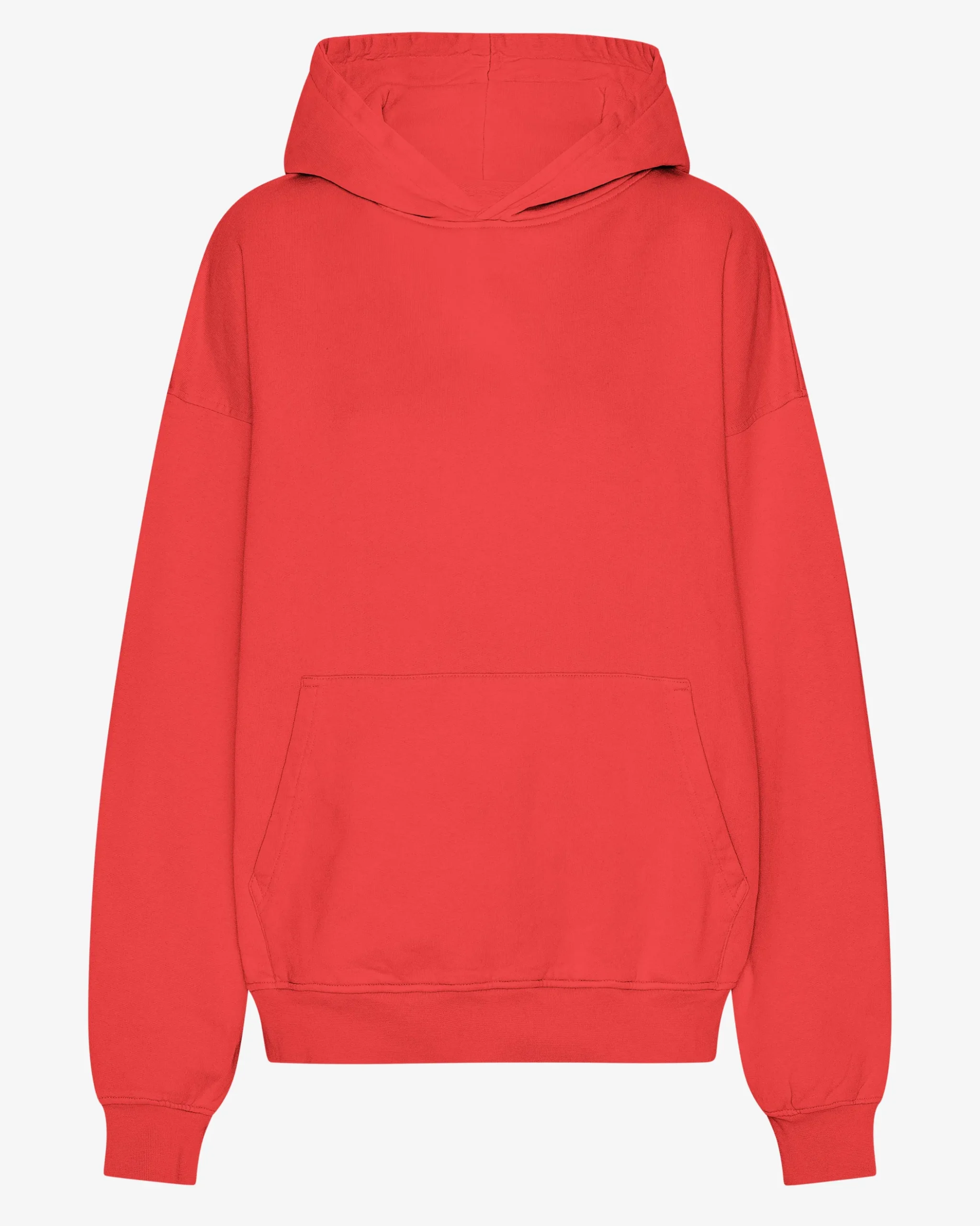 Organic Oversized Hood - Red Tangerine