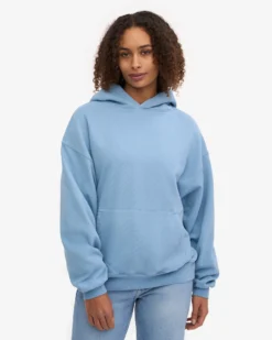 Organic Oversized Hood - Seaside Blue