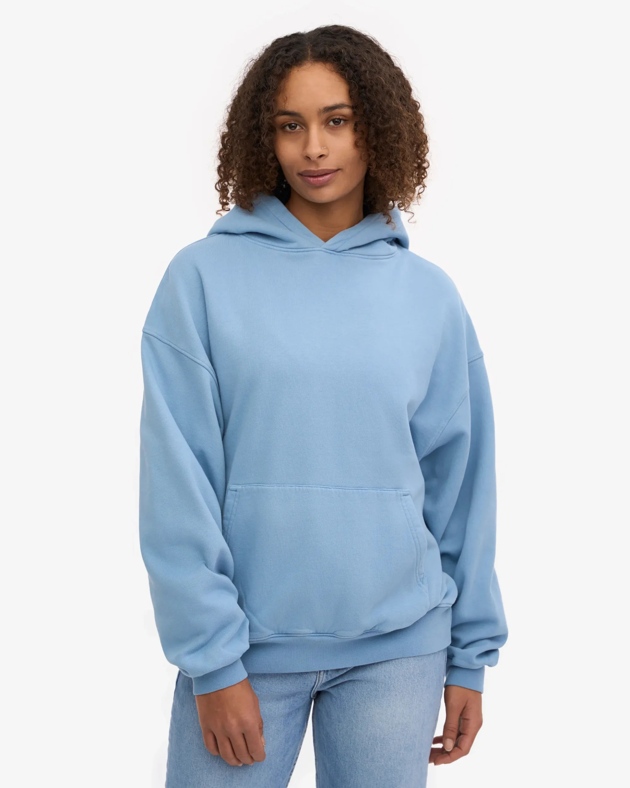 Organic Oversized Hood - Seaside Blue