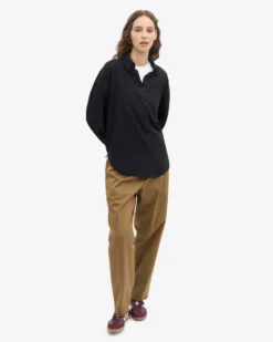 Organic Oversized Shirt - Deep Black