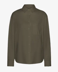 Organic Oversized Shirt - Dusty Olive