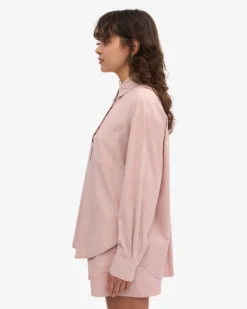 Organic Oversized Shirt - Faded Pink