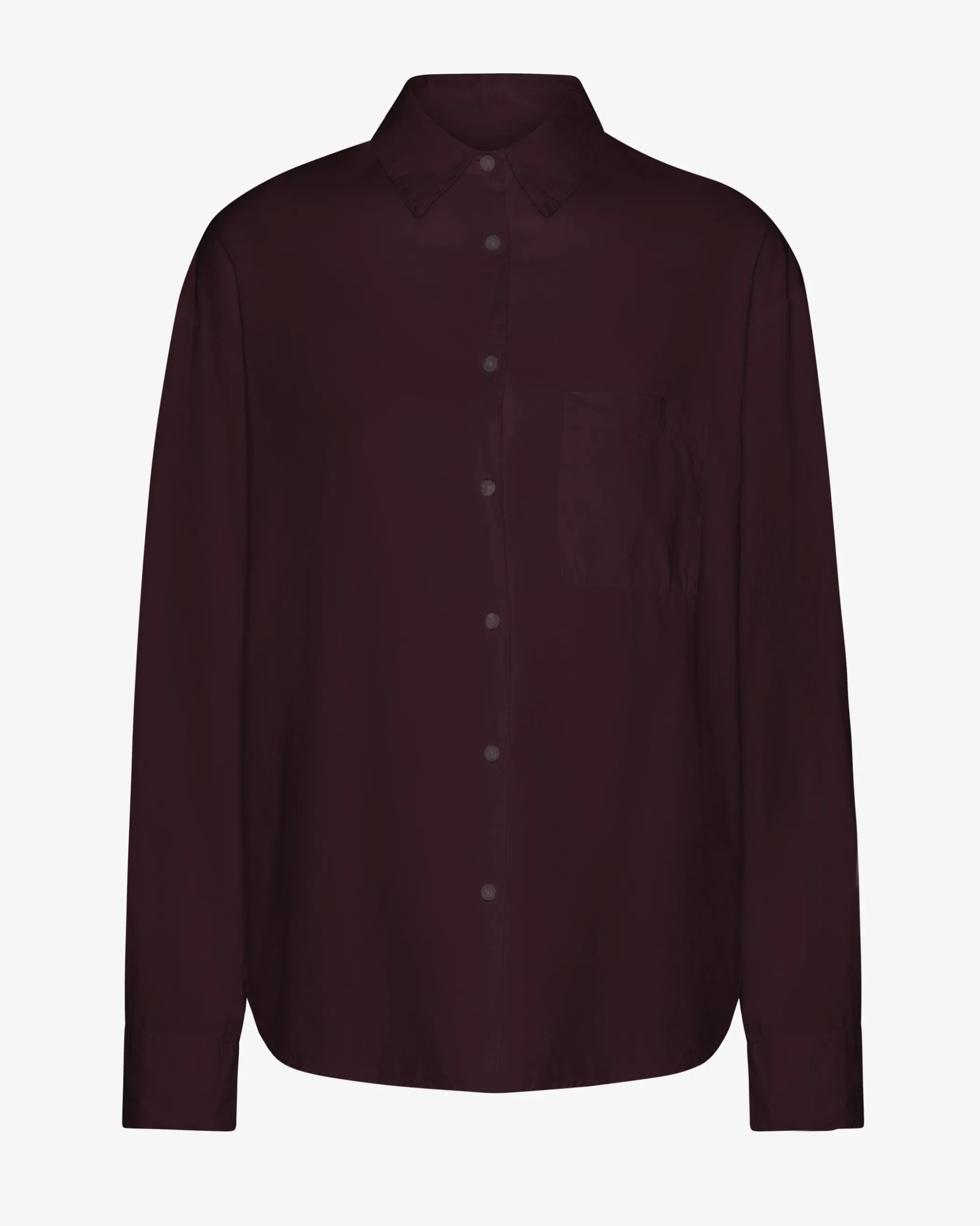 Organic Oversized Shirt - Oxblood Red