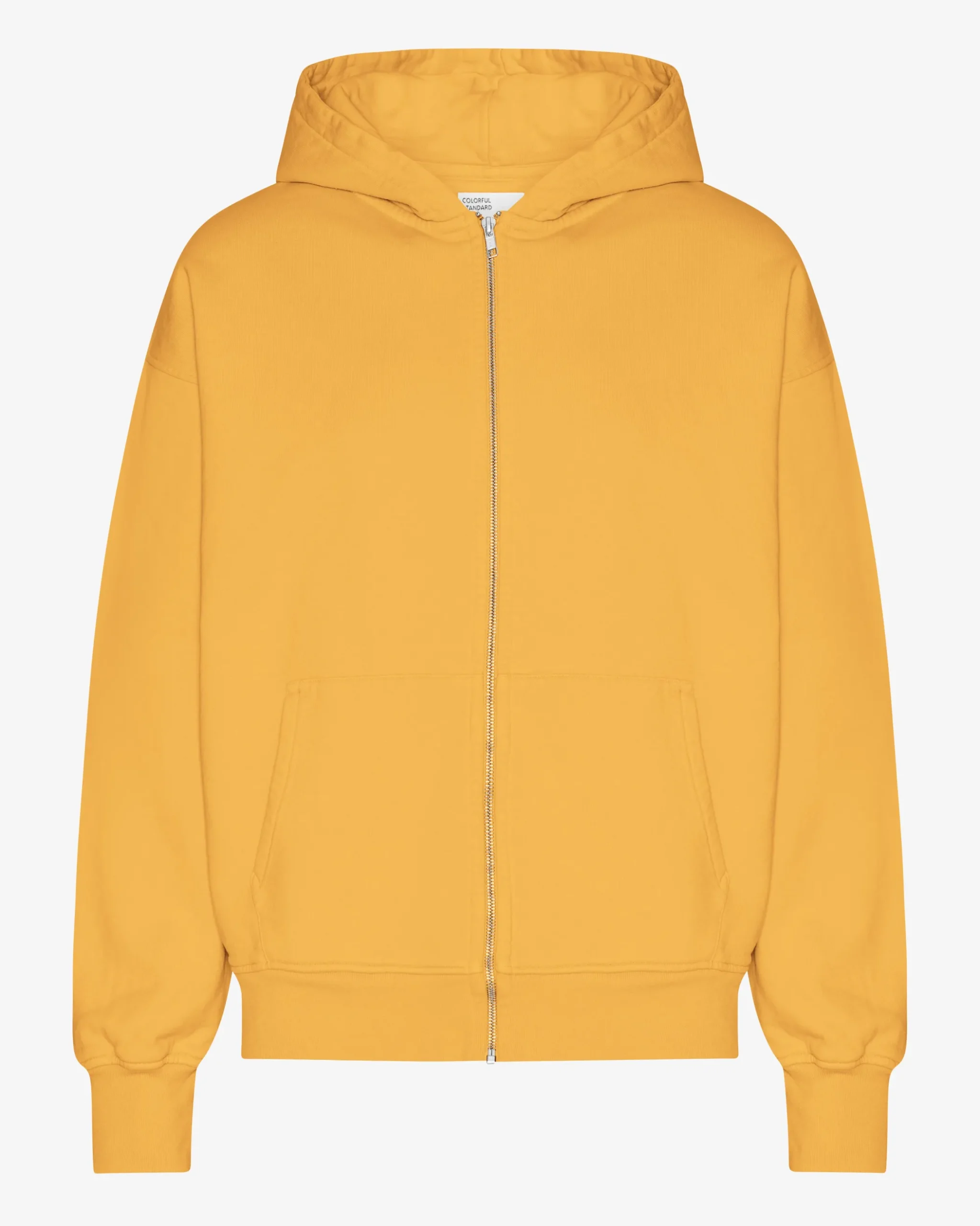 Organic Oversized Zip Hood - Burned Yellow