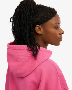 Organic Oversized Zip Hood - Bubblegum Pink