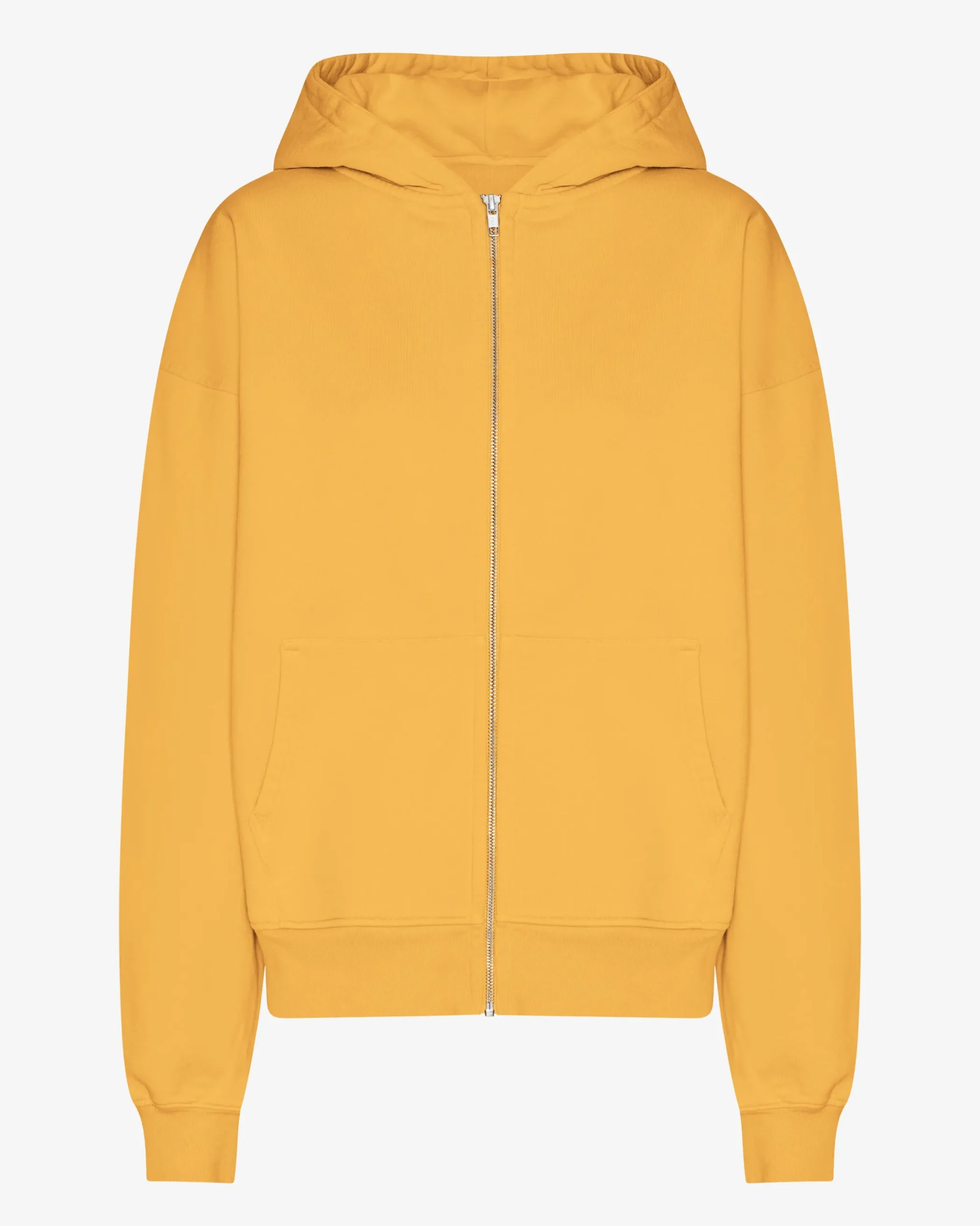 Organic Oversized Zip Hood - Burned Yellow