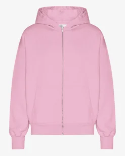 Organic Oversized Zip Hood - Cherry Blossom