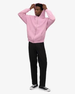 Organic Oversized Zip Hood - Cherry Blossom