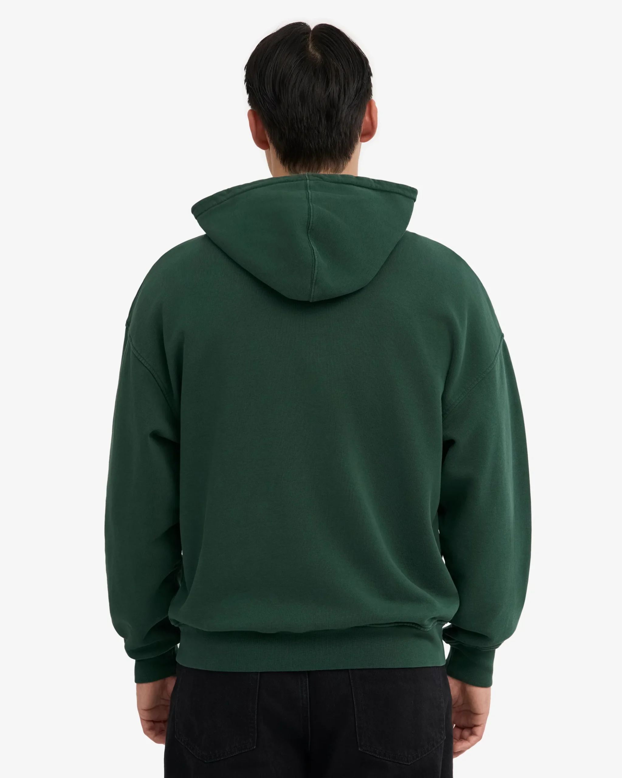 Organic Oversized Zip Hood - Emerald Green