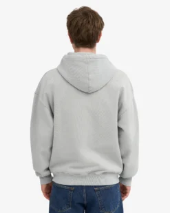 Organic Oversized Zip Hood - Faded Grey