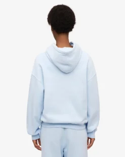 Organic Oversized Zip Hood - Polar Blue