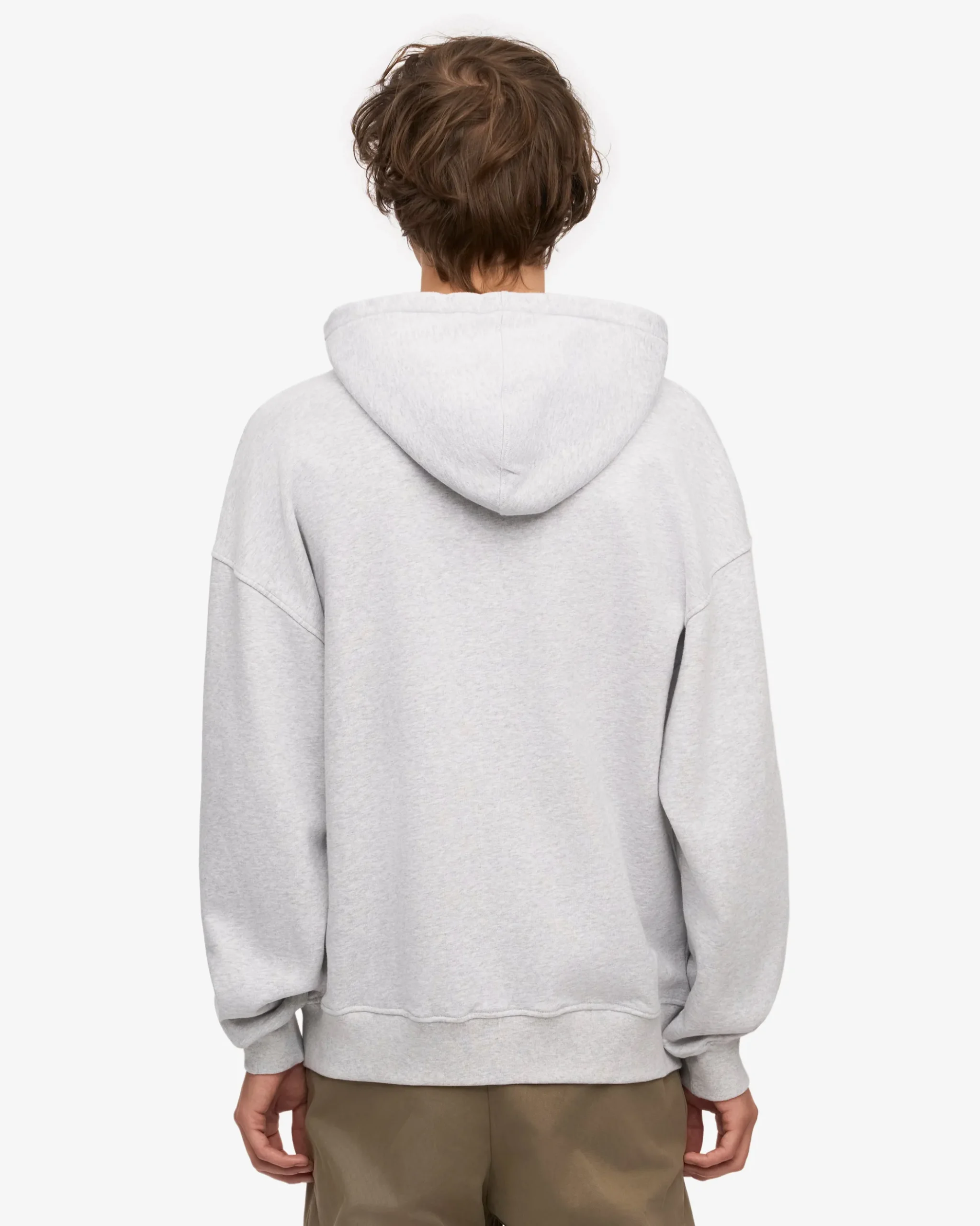 Organic Oversized Zip Hood - Snow Melange