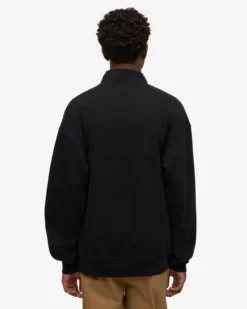 Organic Quarter Zip - Deep Black
