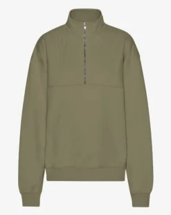 Organic Quarter Zip - Dusty Olive