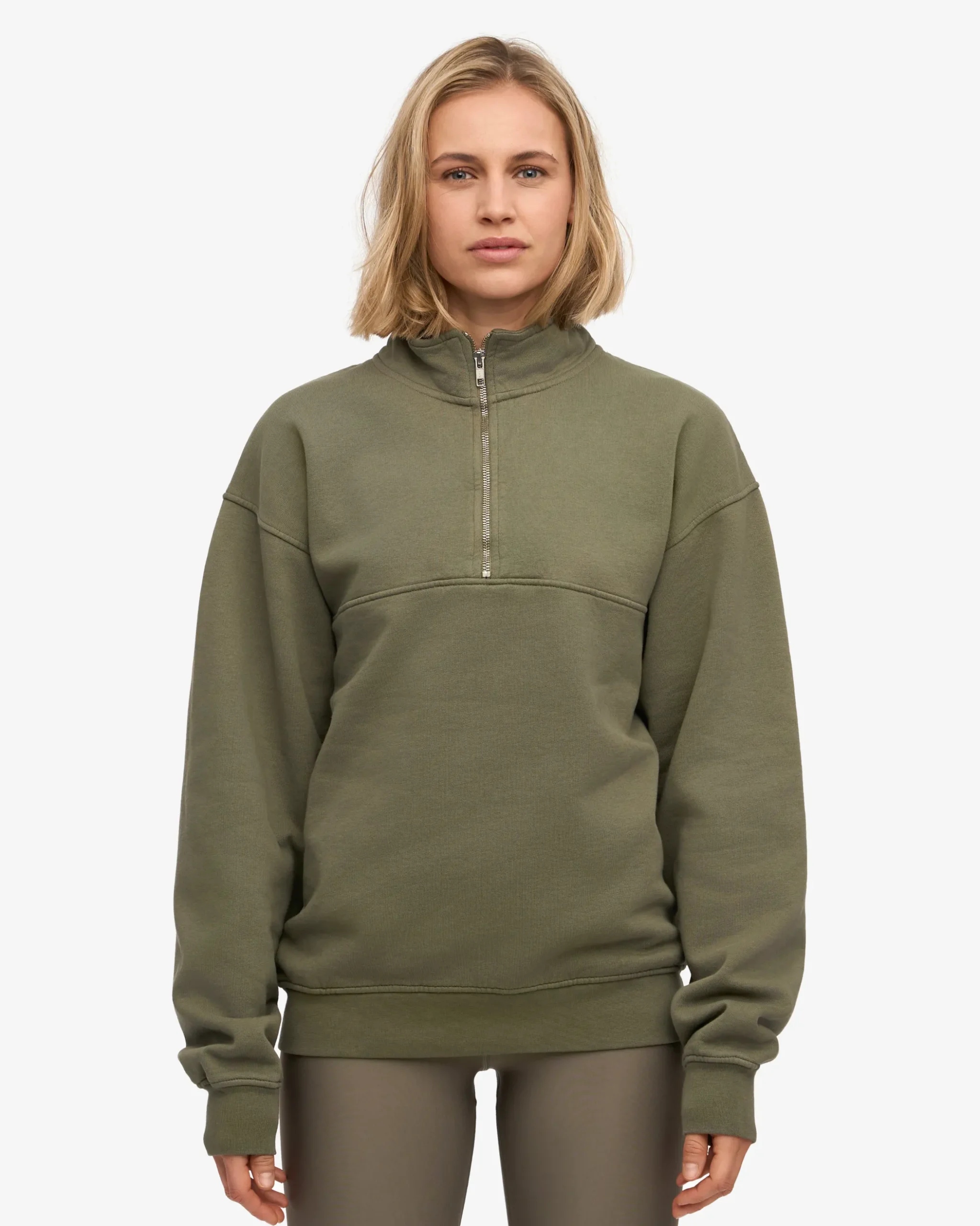 Organic Quarter Zip - Dusty Olive