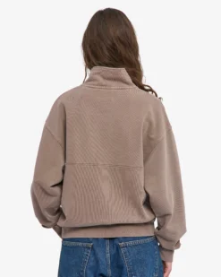 Organic Quarter Zip - Faded Khaki