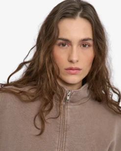 Organic Quarter Zip - Faded Khaki