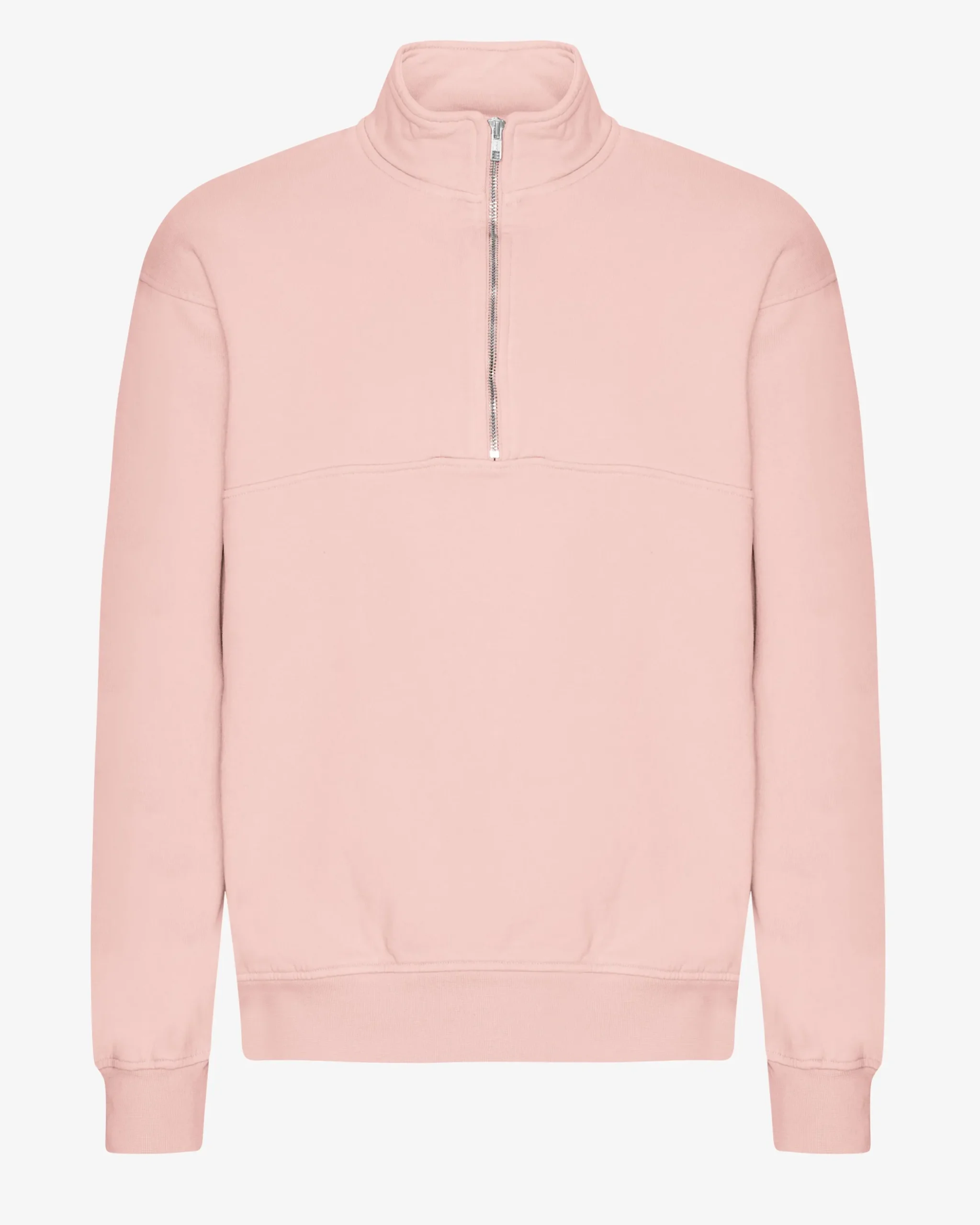 Organic Quarter Zip - Faded Pink