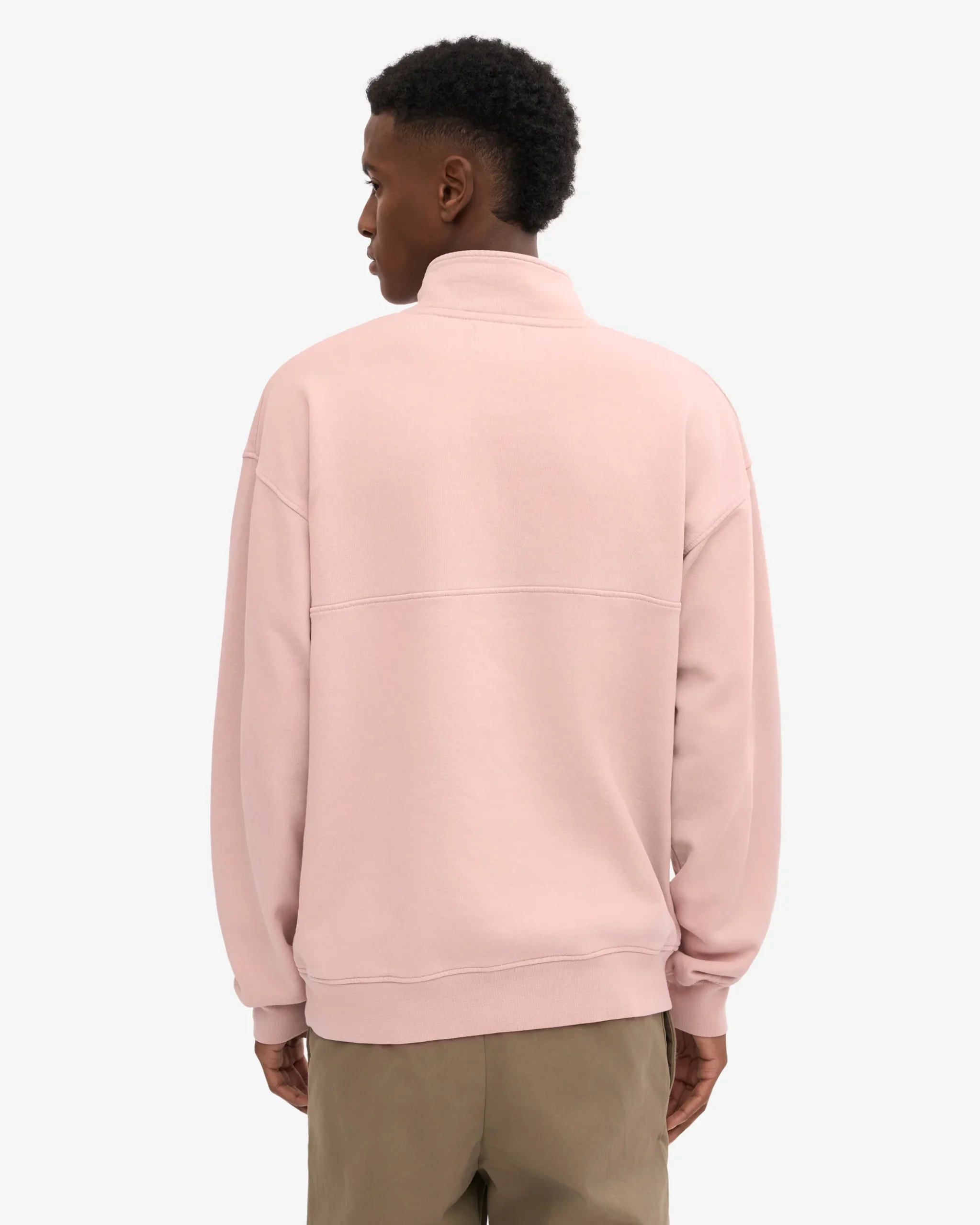 Organic Quarter Zip - Faded Pink