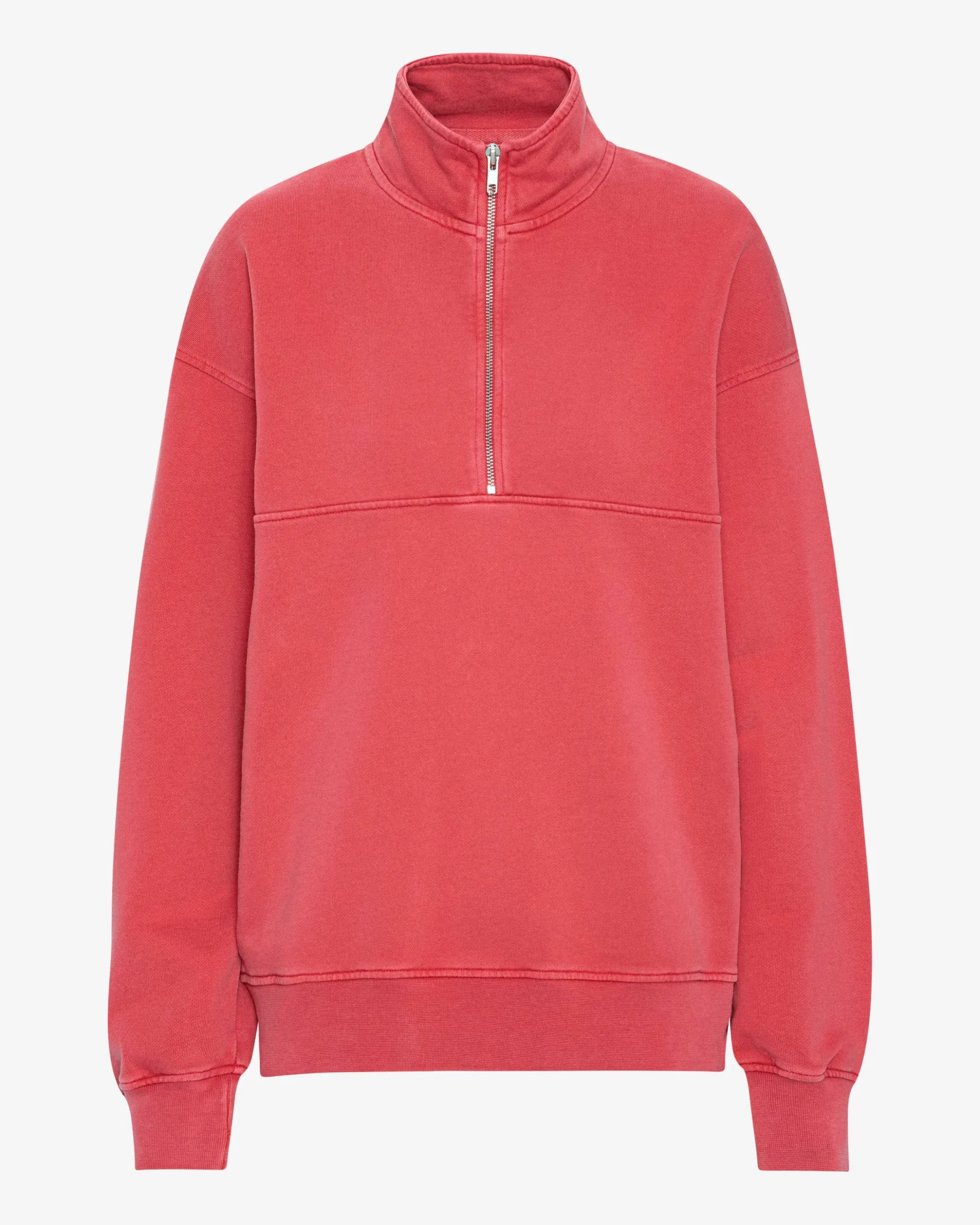 Organic Quarter Zip - Faded Red