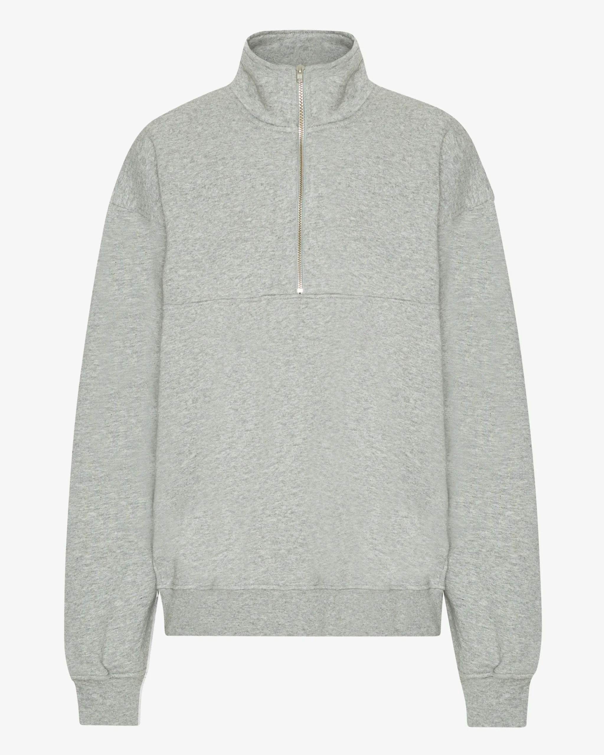 Organic Quarter Zip - Heather Grey