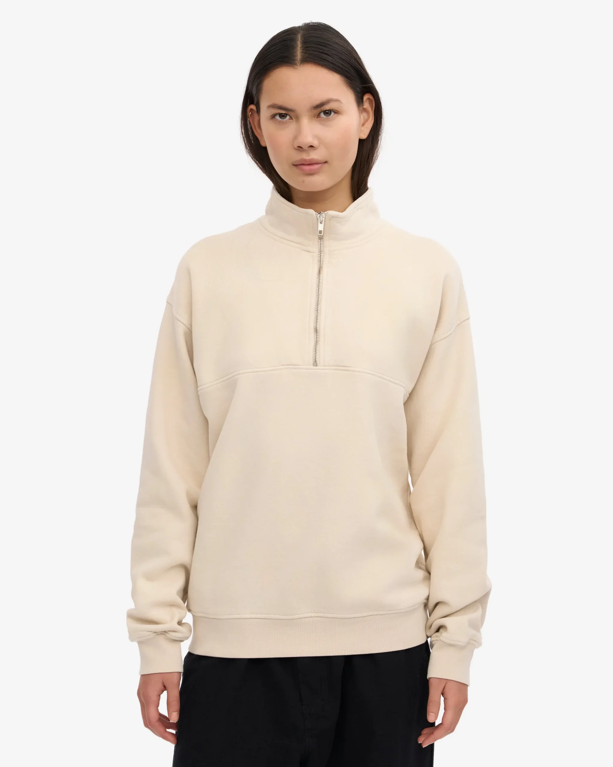 Organic Quarter Zip - Ivory White