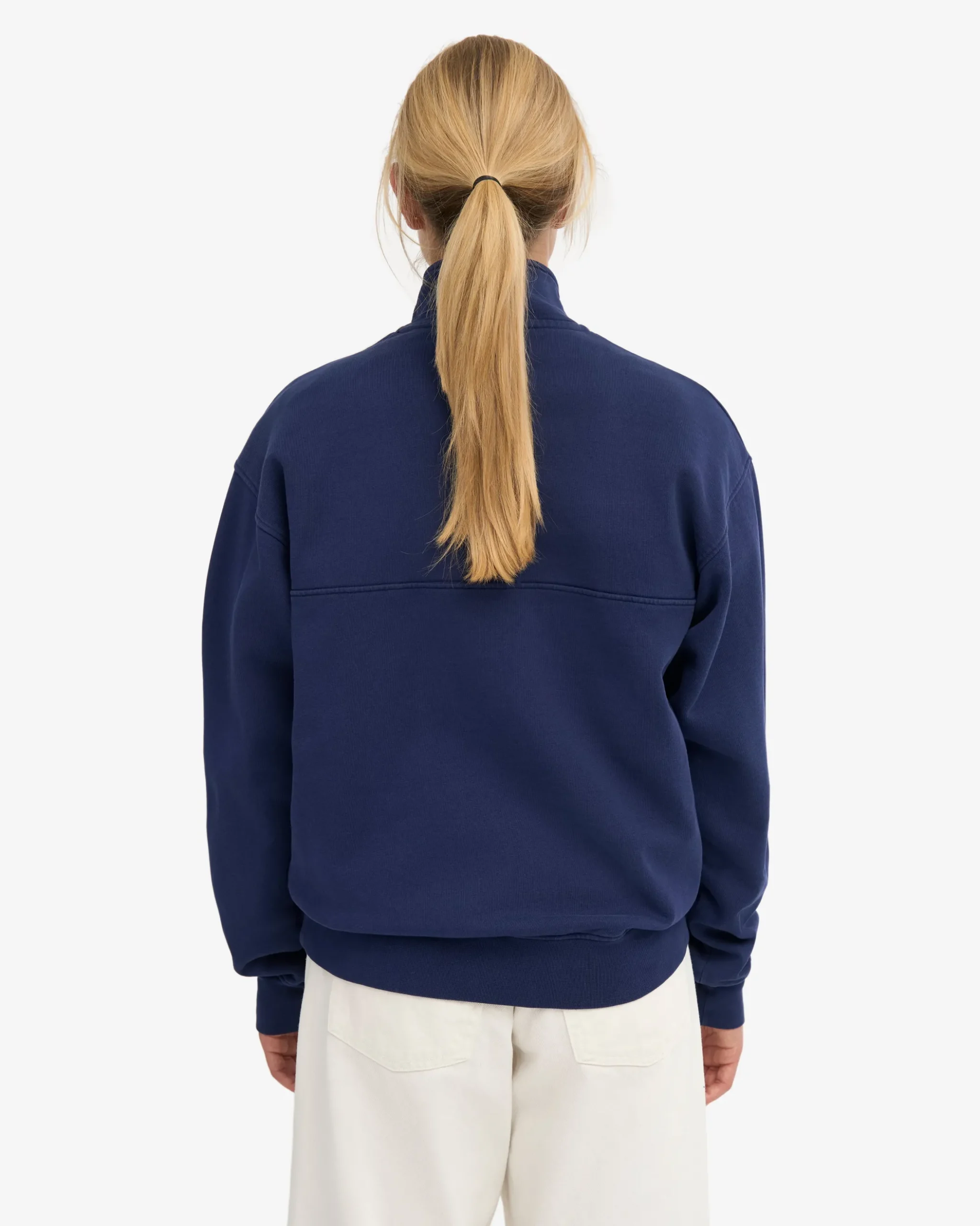 Organic Quarter Zip - Marine Blue