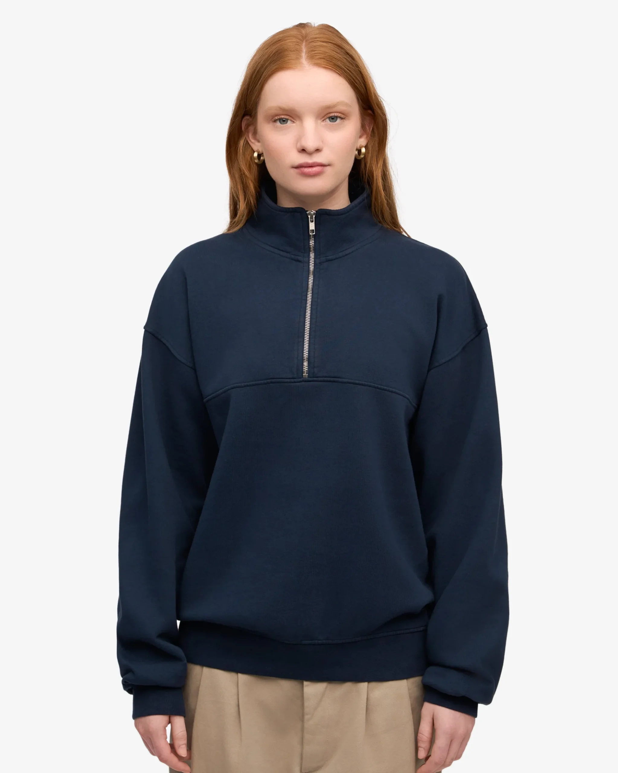 Organic Quarter Zip - Navy Blue