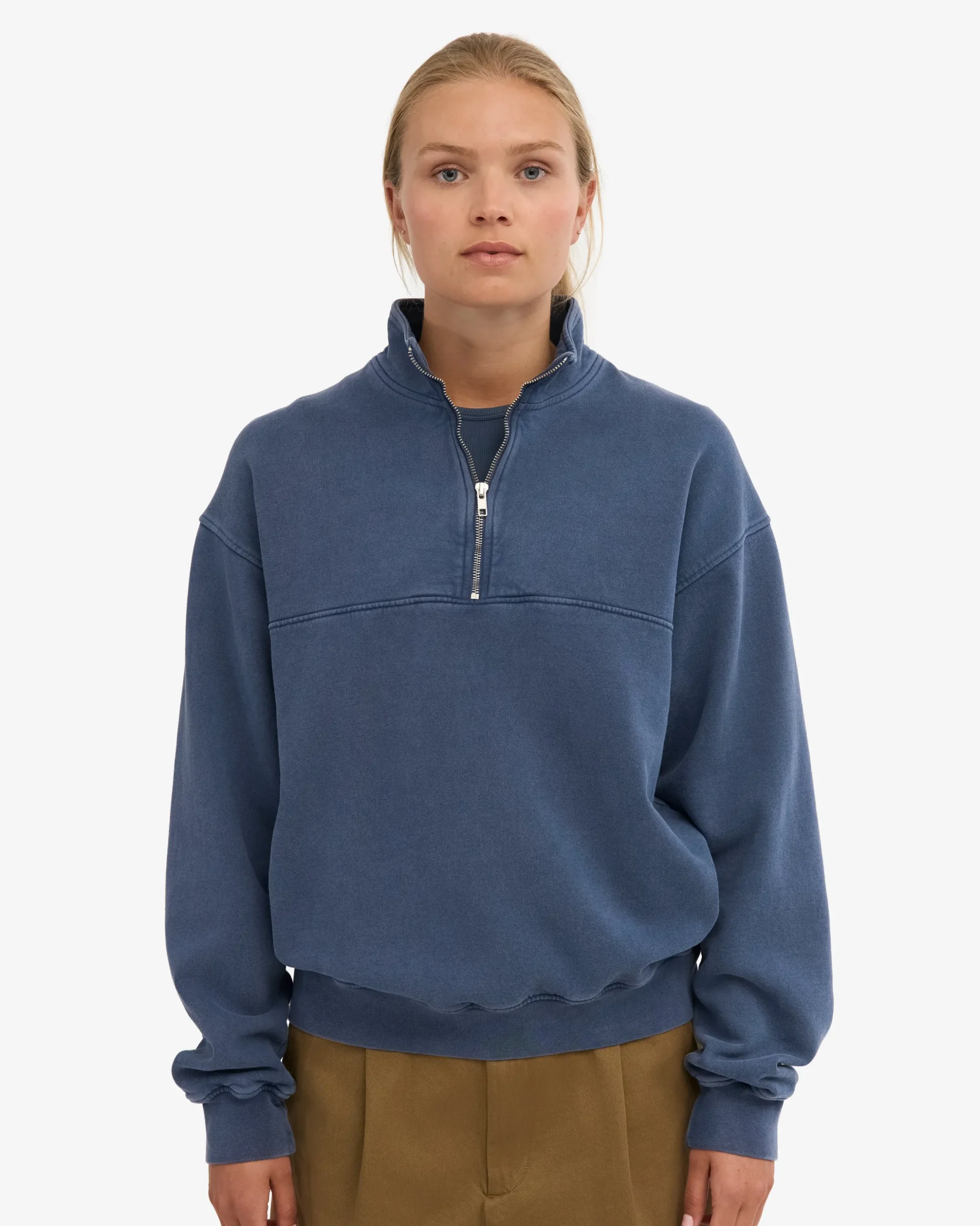 Organic Quarter Zip - Neptune Blue