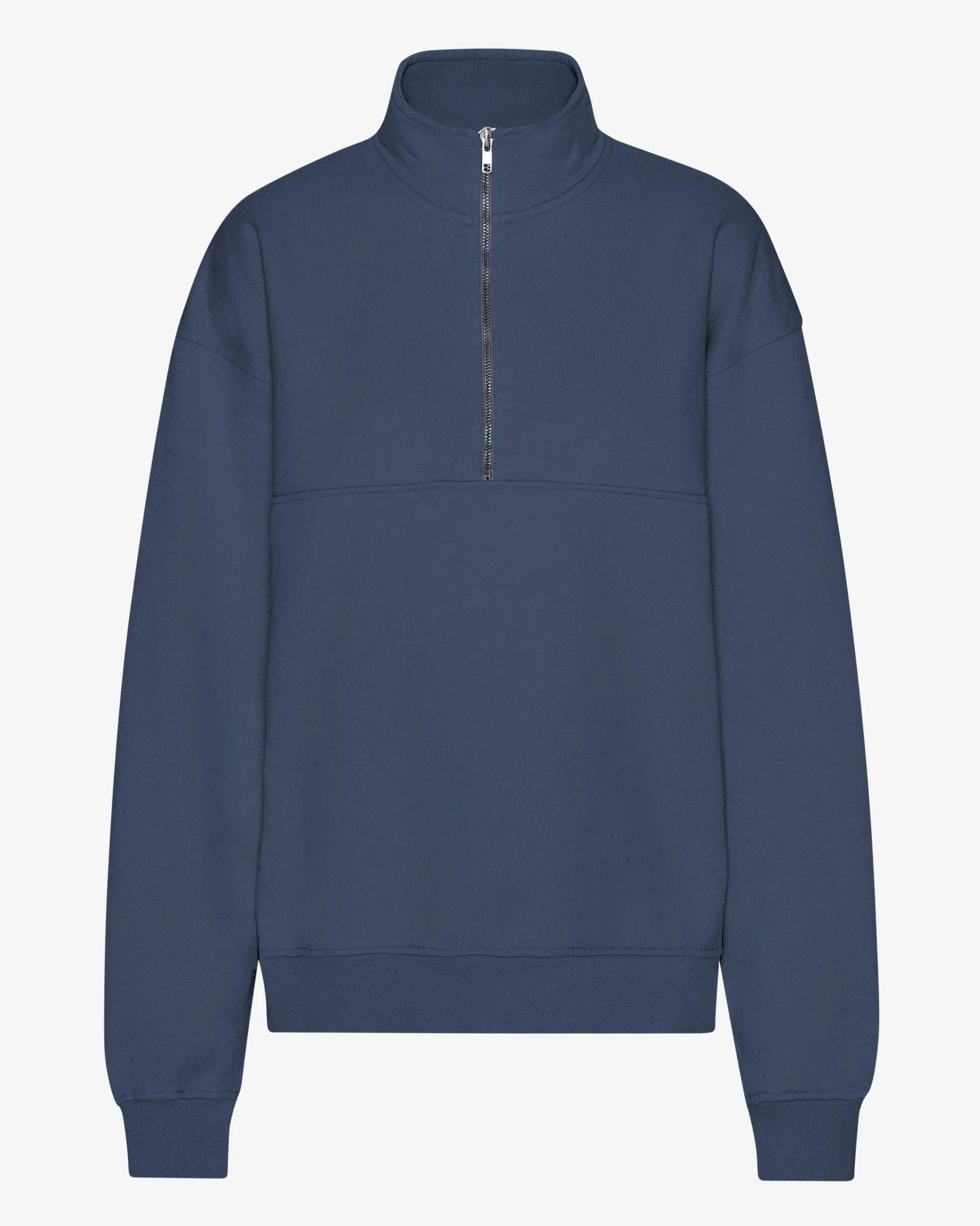 Organic Quarter Zip - Petrol Blue