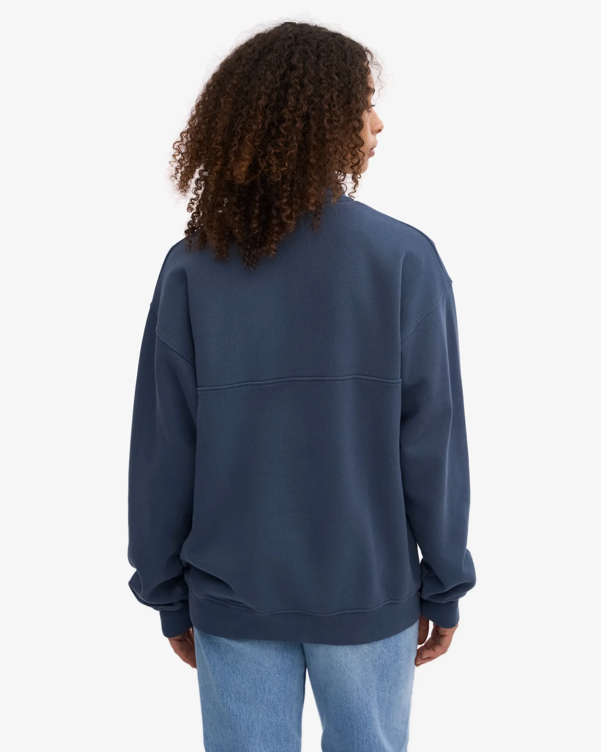 Organic Quarter Zip - Petrol Blue