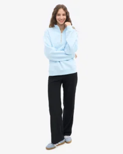 Organic Quarter Zip - Polar Blue