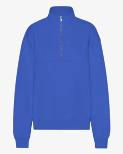 Organic Quarter Zip - Sapphire Blue