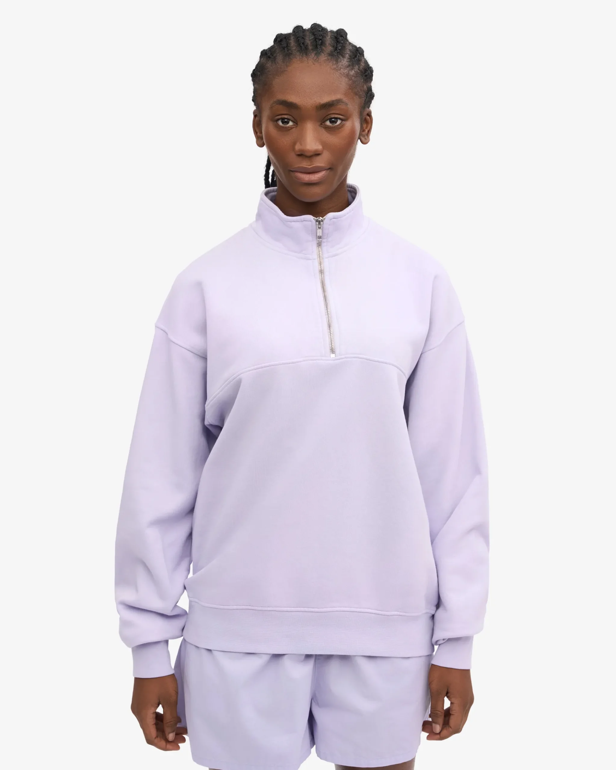 Organic Quarter Zip - Soft Lavender