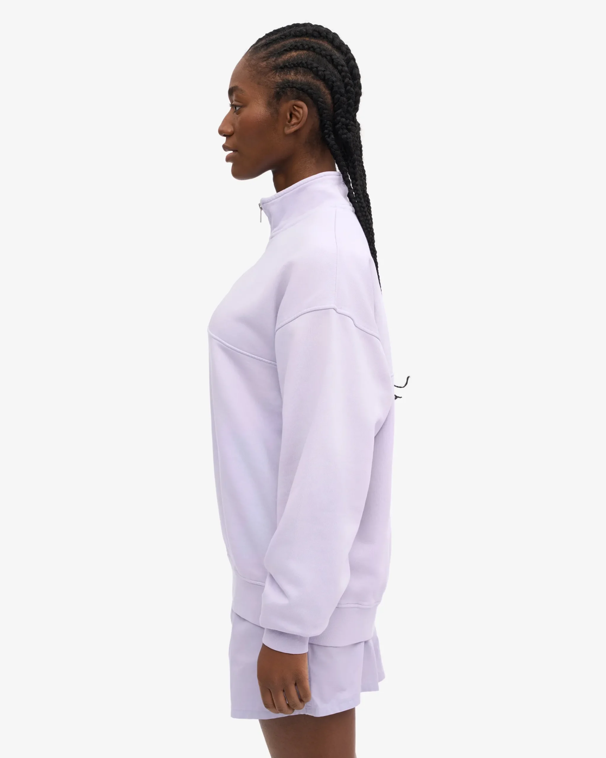 Organic Quarter Zip - Soft Lavender