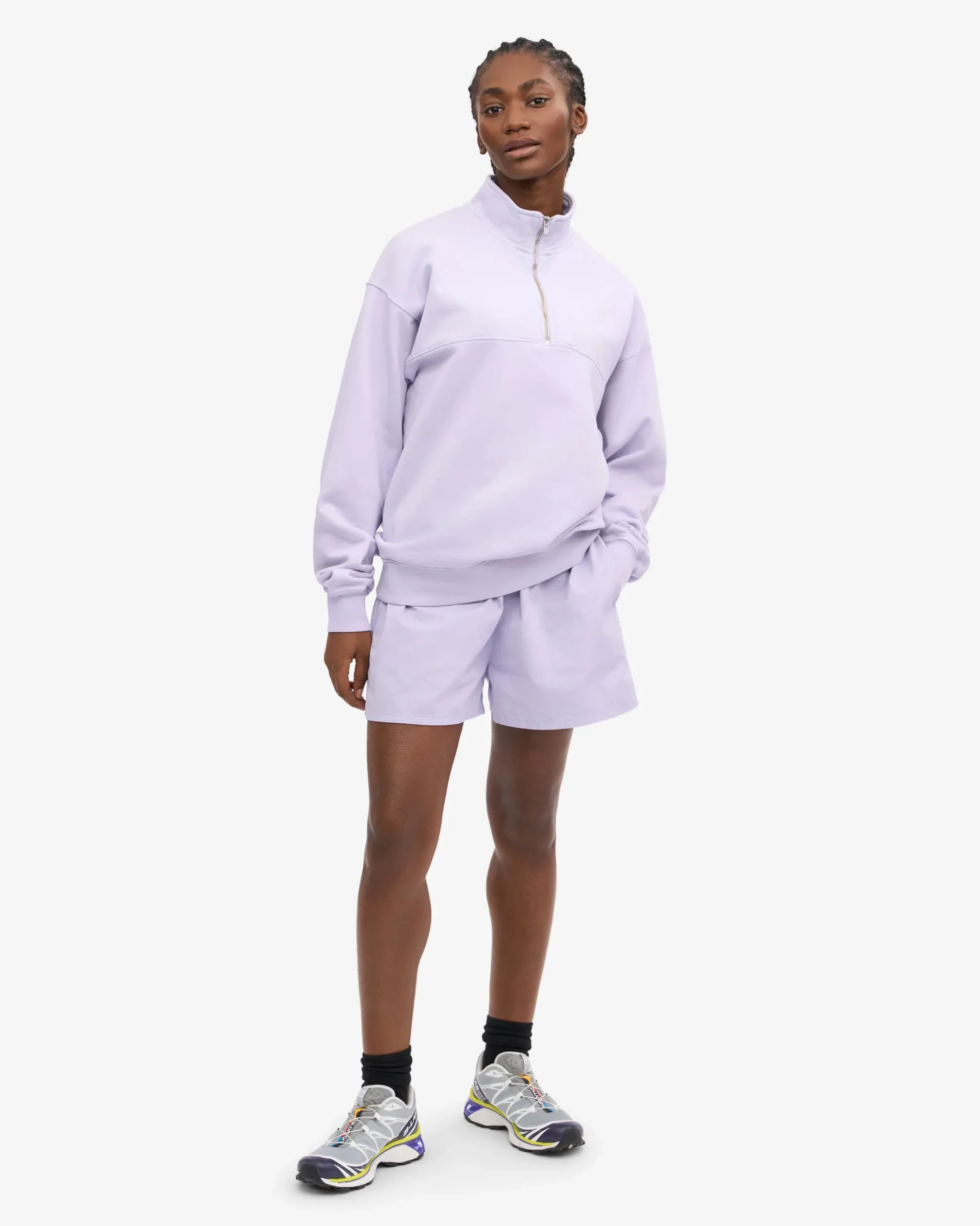 Organic Quarter Zip - Soft Lavender