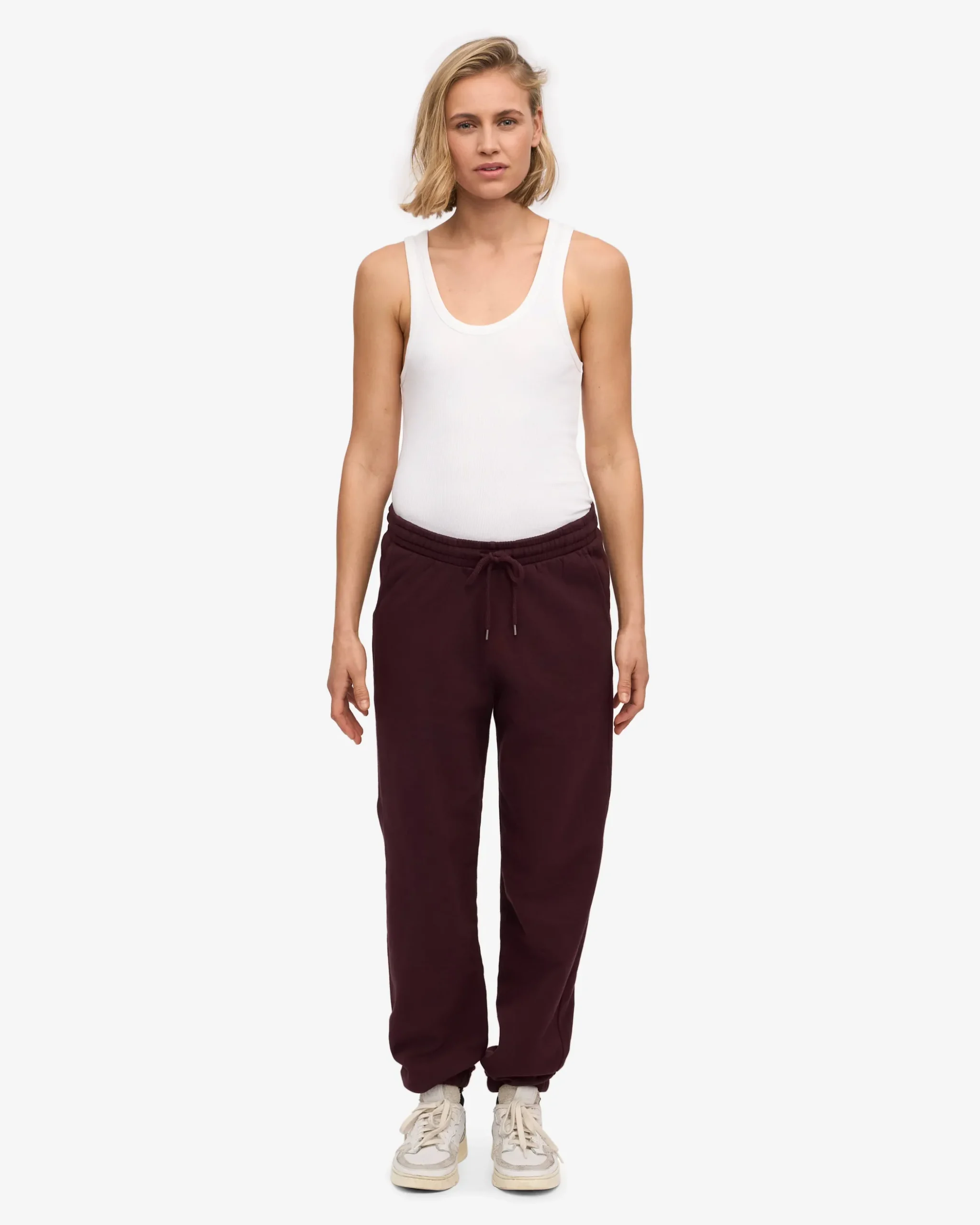 Organic Relaxed Hood Sweatsuit - Oxblood Red